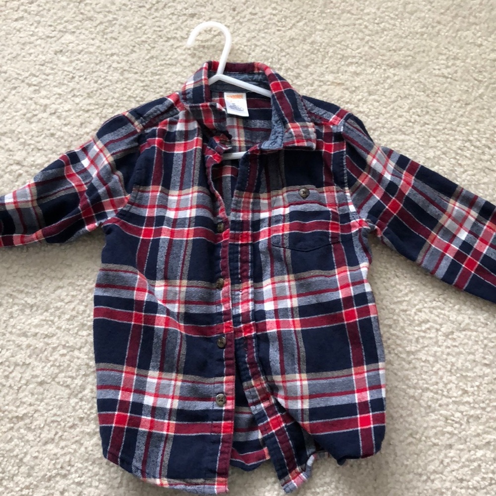 Used Gymboree flannel long sleeve shirt sizeXS (4)